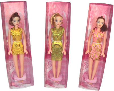 

BASAVA Three Dolls (Combo Pack) for Girls Kids(Multicolor)