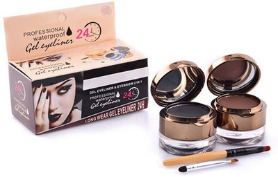 

One Personal Care 4 in 1 Gel + Cake Liner | 24 HR | Girl Endless Series for Brow & Lid 9.6 g(Super Black, Tempting Brown)