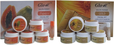 

Glow Right PAPAYA Facial Kit + GOLD Facial Kit 600 g(Set of 6)