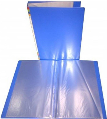 

A K Traders Plastic Display Files (80 Pockets)(Set Of 0, Blue, Grey)