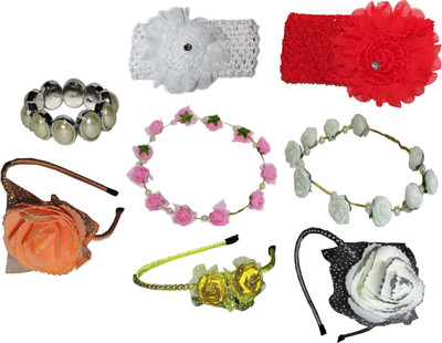 

kopal Combo of Multi Color Floral Hairbands Hair Accessory Set(Multicolor)