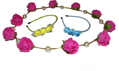 

pipa Combo of Multi Color Floral Hairbands Hair Accessory Set(Multicolor)