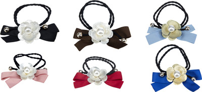 

Prita Prita's Multicolor Rose Flower Headband with Adjustable Elastic Ribbon Rubber Band(Multicolor)