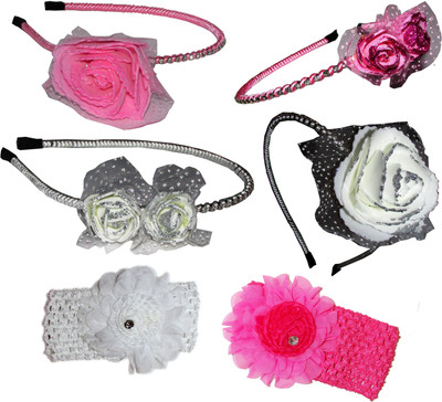 

Gopi Combo of Multi Color Floral Hairbands Hair Accessory Set(Multicolor)