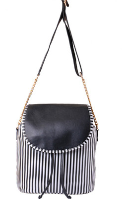 Speed X Fashion Sling Bag(Black, White)