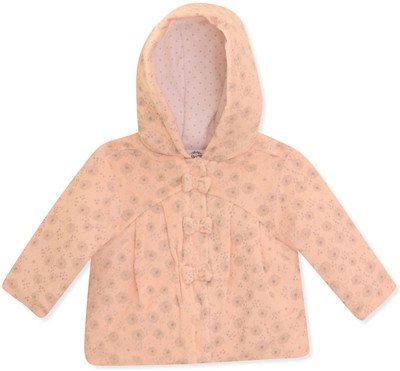 

FS Mini Klub Full Sleeve Printed Baby Girls Quilted Jacket, Pink