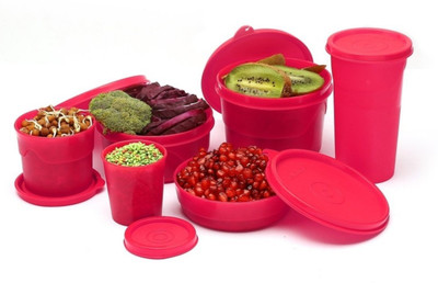 

Cello club 6 6 Containers Lunch Box(550 ml), Pink