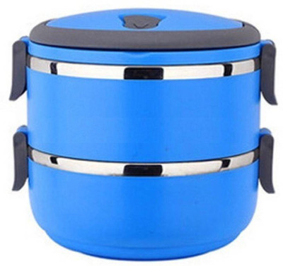 

RAU 2 LAYER LUNCH BOX M 2 Containers Lunch Box(1400 ml), Multy