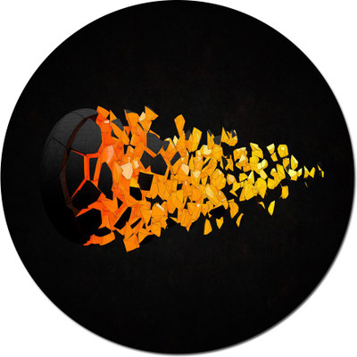 

Maison N Mode Fire Window round Mouse Pad Mousepad(Multicolor)