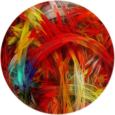 

Maison N Mode Areed Yelow Dhaga round Mouse Pad Mousepad(Multicolor)