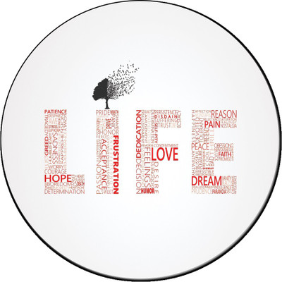 

Maison N Mode Life Love round Mouse Pad Mousepad(Multicolor)