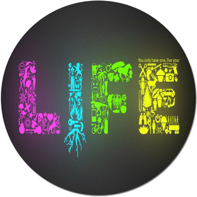 

Maison N Mode Life round Mouse Pad Mousepad(Multicolor)