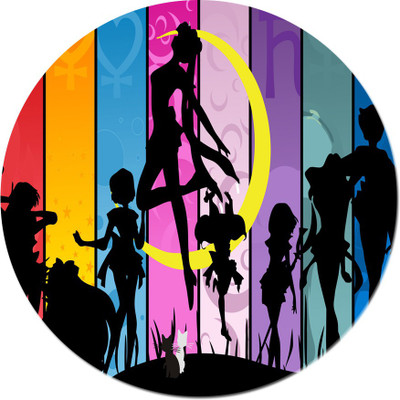 

Maison N Mode Black Dancing round Mouse Pad Mousepad(Multicolor)