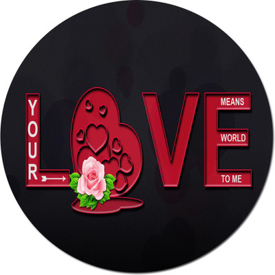 

Maison N Mode Love Areed round Mouse Pad Mousepad(Multicolor)
