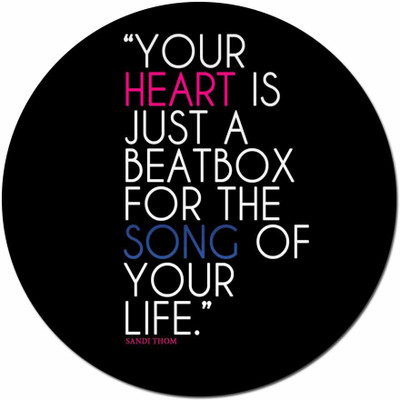 

Maison N Mode Heart Is Beatbox round Mouse Pad Mousepad(Multicolor)