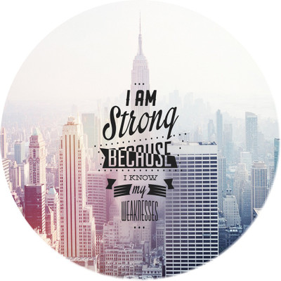 

Maison N Mode I Am Strong round Mouse Pad Mousepad(Multicolor)