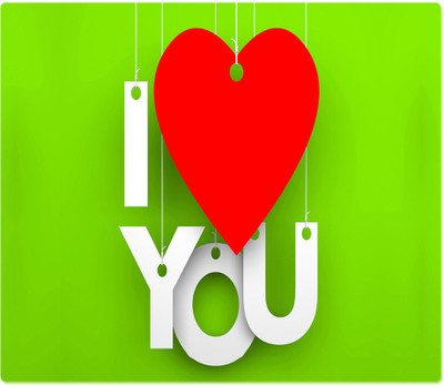 

Maison N Mode I Love You Rectangle Mouse Pad Mousepad(Multicolor)