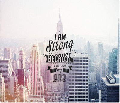 

Maison N Mode I Am Strong Rectangle Mouse Pad Mousepad(Multicolor)
