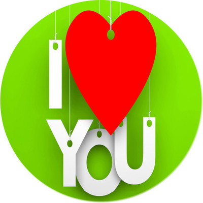 

Maison N Mode I Love You round Mouse Pad Mousepad(Multicolor)