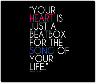 

Maison N Mode Heart Is Beatbox Rectangle Mouse Pad Mousepad(Multicolor)