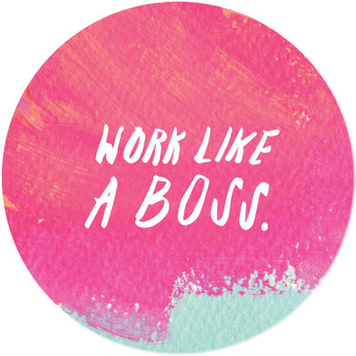 

Maison N Mode Work Like A Boss round Mouse Pad Mousepad(Multicolor)