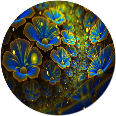 

Maison N Mode Brn Blue Flower round Mouse Pad Mousepad(Multicolor)
