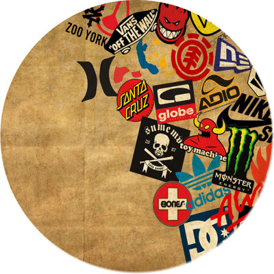 

Maison N Mode English Logo Effect round Mouse Pad Mousepad(Multicolor)