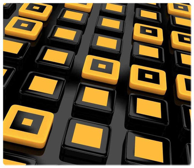 

Maison N Mode Black Yelow Rectangle Mouse Pad Mousepad(Multicolor)