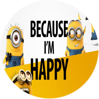 

Maison N Mode Becz I M Happy round Mouse Pad Mousepad(Multicolor)