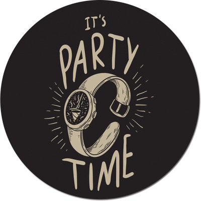 

Maison N Mode Its Party Time round Mouse Pad Mousepad(Multicolor)