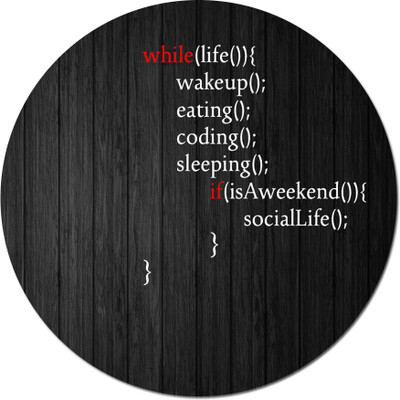

Maison N Mode Life Wake Youp round Mouse Pad Mousepad(Multicolor)