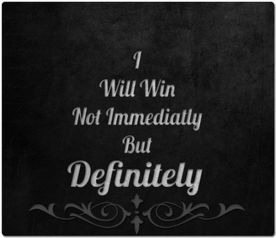 

Maison N Mode I Will Win Rectangle Mouse Pad Mousepad(Multicolor)