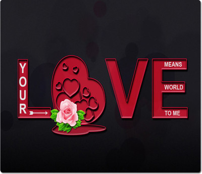 

Maison N Mode Love Areed Rectangle Mouse Pad Mousepad(Multicolor)