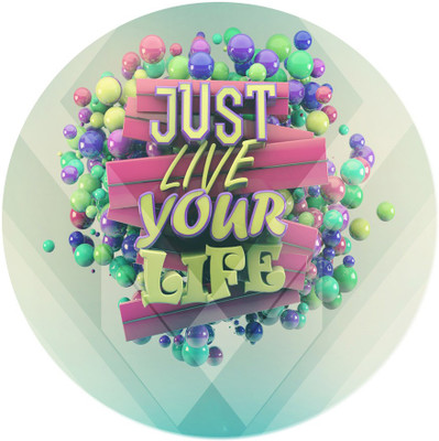

Maison N Mode Just Love Your Life round Mouse Pad Mousepad(Multicolor)