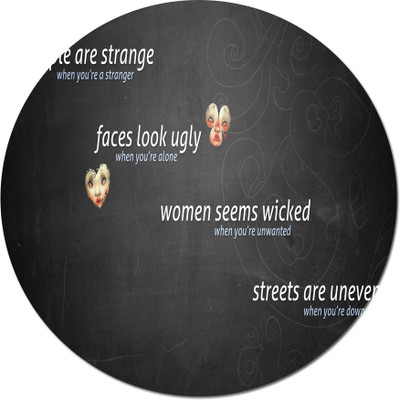 

Maison N Mode People Are Strange round Mouse Pad Mousepad(Multicolor)