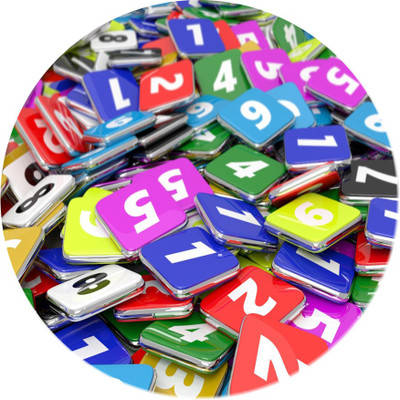 

Maison N Mode 3D Block Numbers round Mouse Pad Mousepad(Multicolor)