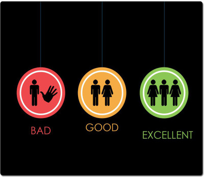

Maison N Mode Bad Good Excellent Rectangle Mouse Pad Mousepad(Multicolor)