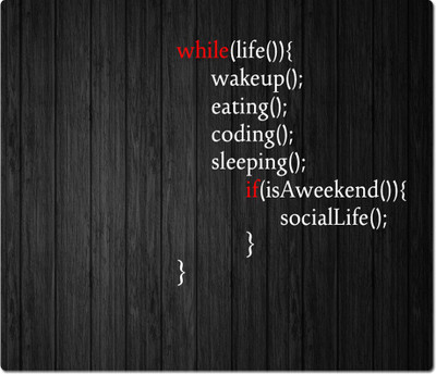 

Maison N Mode Life Wake Youp Rectangle Mouse Pad Mousepad(Multicolor)