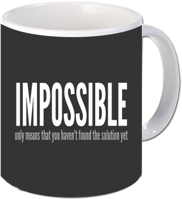 

Maison N Mode Impossible Coffee Ceramic Mug(330 ml), Multicolor