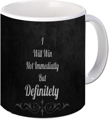 

Maison N Mode I Will Win Coffee Ceramic Mug(330 ml), Multicolor