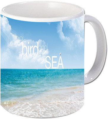 

Maison N Mode Bird Sea Coffee Ceramic Mug(330 ml), Multicolor