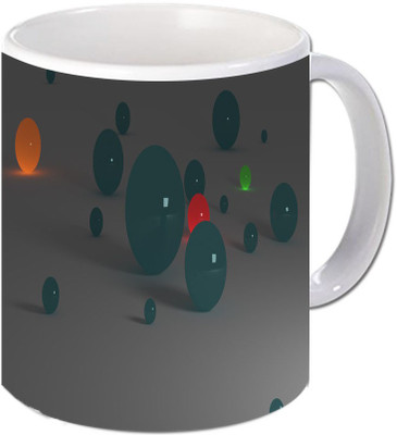 

Maison N Mode Light Balls Coffee Ceramic Mug(330 ml), Multicolor