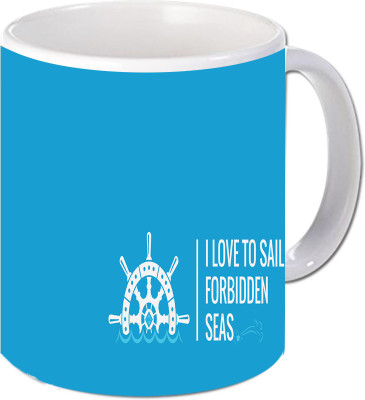 

Maison N Mode I Lov To Sail Coffee Ceramic Mug(330 ml), Multicolor