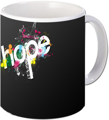 

Maison N Mode Hope Coffee Ceramic Mug(330 ml), Multicolor