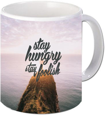 

Maison N Mode Stay Foolish Coffee Ceramic Mug(330 ml), Multicolor