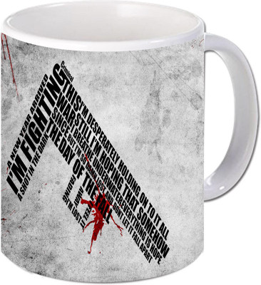 

Maison N Mode I M Fighting Coffee Ceramic Mug(330 ml), Multicolor