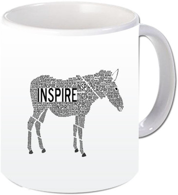 

Maison N Mode Inspire Coffee Ceramic Mug(330 ml), Multicolor