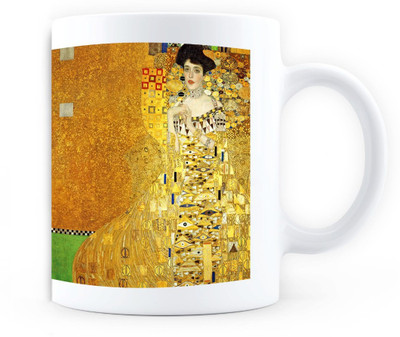 

Tallenge Coffee - Adele & The Kiss - Gustav Klimt Paintings - White ceramic, 350ml Ceramic Mug(350 ml), Multicolor