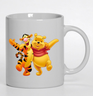 

PIXART Winnie the Pooh and Tigger Yaari Ceramic Mug(250 ml), White