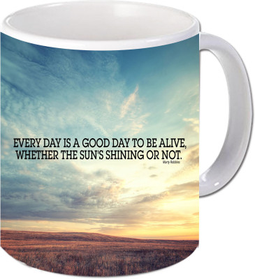 

Maison N Mode Everyday Is Good Coffee Ceramic Mug(330 ml), Multicolor